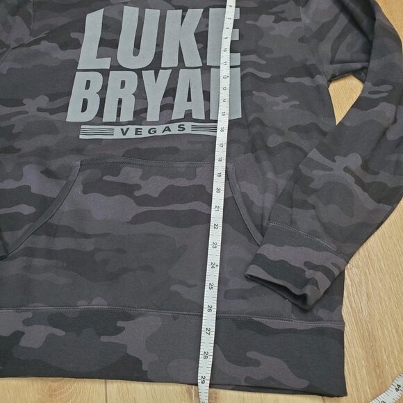 LUKE BRYAN Black Camo Music Band Hoodie Sweatshirt Womens Size L Vegas NWOT Logo - Picture 5 of 10